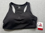 Reebok Womens Solid Reflex Bra Blk W/moisture Mangements Nwt. Fixed Price $14.69.