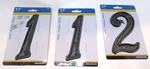Three Hillman Group 5.5" Tall Black Plastic House Numbers. Fixed Price $20.00.