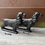 Set Of 2 Vintage Cast Aluminum Cocker Spaniel Dog Fence Gate Toppers Finials. Fixed Price $89.88.