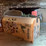 Vintage Rural Metal Mailbox Solar Group Hand Painted Hummingbirds 10X19X9" Tall. Fixed Price $119.99.