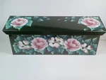 Vintage Floral Hand Painted Mailbox W/ Paper Holder Wall Mount Galvanized Steel. Fixed Price $29.99.