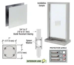 Crl 7" Square Level 3 Bullet Resistant Speak-thru. Fixed Price $370.53.
