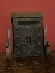 Antique Arts & Crafts Mission Mailbox Steel Wall Mount Newspaper Holder. Fixed Price $60.00.