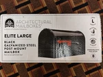 Architectural Mailboxes Post Mount Extra Large Steel Black. Fixed Price $45.00.