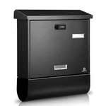 Kingcephas Wall-mounted Mailbox With Combination Lock,newspaper Holder, Black. Fixed Price $109.16.