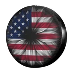 Foruidea Usa Flag On Abstract Flower Spare Tire Cover Dust-proof Wheel C.... Fixed Price $27.38.