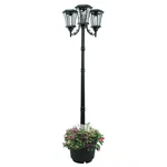 Avalon Solar Lamp Post With Planter Base 3 Lattern Heads. Fixed Price $192.99.