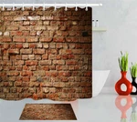Red Brick Wall Waterproof Bath Polyester Shower Curtain Liner Resistant. Fixed Price $26.83.