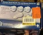 Homewerks Worldwide 10-B83-WCH-B Chrome 3-HANDLE Tub & Shower Kit, 8IN. Fixed Price $40.50.