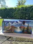 Custom Hand Painted Scenic Eagle Scenery Mailbox Artist Signed. Fixed Price $149.99.