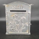 Farmhouse Embossed Metal Wall Mount Mailbox Distressed Gray 10.5" 12.25". Fixed Price $40.74.