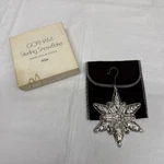 Gorham Sterling Silver Snowflake Christmas Ornament 1970 With Pouch And Box. Fixed Price $64.99.