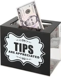 Acrylic Tip Collection Box Money Donation Container Performer Worker Event Fund. Fixed Price $28.99.