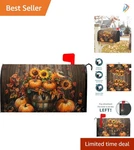Fall Harvest Mailbox Cover: Beautiful 21X18 Inch Pumpkins & Leaves Design. Fixed Price $32.99.