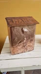 Rustic Handmade Copper Mailbox Outdoor Bread Bin, Parcel Holder Chiseled. Fixed Price $235.00.