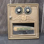 Vtg Corbin Bronze Brass Double Dial Eagle Post Office Box Door Cir 1910 3. Fixed Price $38.25.