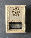 One Vintage 1960S Brass Usps Post Office Mail Box Door W/glass. Fixed Price $22.00.