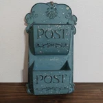 Blue Vintage Style French Country Mail Slot Wall Planter Decorative Post Box. Fixed Price $62.39.