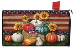 Briarwood Lane Patriotic Pumpkins Autumn Mailbox Cover. Fixed Price $15.95.