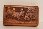 Vintage Wilderness Woods Deer Card Domino Game Box Cabin Lodge Decor. Fixed Price $18.99.