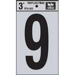 New Pack (10) Hy-ko RV-50/9 Series 3" Vinyl Number Self Adhesive Reflective. Fixed Price $5.49.