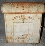 Antique Cast Iron Mailbox Letterbox Orr Painter & Co Reading Rustic. Fixed Price $895.97.