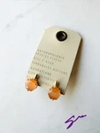 Nwt Anthropologie Hexagon Stone Post Earrings Terracotta Cats Eye. Fixed Price $29.99.
