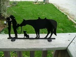 Western Romance Horse Dog Cowboy Cowgirl Mailbox Topper. Fixed Price $39.10.