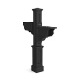 Signature Plus Mailbox Post With Newspaper Slot And Planter Weather Black. Fixed Price $219.92.