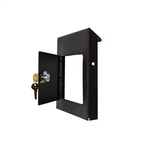 Cast Aluminum Black Column Mount Locking Mailbox. Fixed Price $140.00.