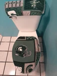 Michigan State Spartans Fleece Toilet Seat Lid And Tank Top Cover Set. Fixed Price $19.99.