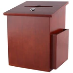 Wood Charity Donation Collection Box Office Suggestion Ballot With Wide S.... Fixed Price $69.56.