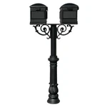 Qualarc, Hanford Twin Post, With Scrolls, Base 7, (no Address Plates) Black. Fixed Price $1325.00.