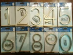 Hillman Modern 5" Floating / Flush Mount House Numbers Brushed Nickel (B3-B13). Fixed Price $10.99.