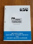 Vtg 1987 Rofu Architectural Electrical Locking Devices Security Hardware. Fixed Price $22.22.
