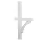 Deluxe Post One Sided In Ground Mounted For Roadside Mailbox Model 4370WHT. Fixed Price $291.13.