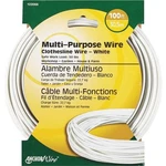 (4)- Hillman 0.152" Diameter X 100' White Plastic Coated Clothesline Wire. Fixed Price $74.99.