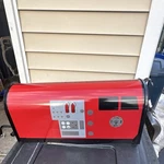 Fire Department Theme Steel Mailbox Black Post Mount Durable Design. Fixed Price $35.96.