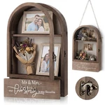 16 Inch Huge Wooden Shadow Box Frame With Acrylic Panel, Shelves, Hangable Br.... Fixed Price $55.03.
