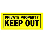 Hillman 841804 Yellow & Black Private Property Keep Out Sign, 6 X 15 In.. Fixed Price $7.95.