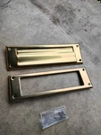 Baldwin Brass 10 Letter Box Plate Spring Tension Polished New Old Stock. Fixed Price $29.95.