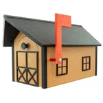 Large Farmhouse Mailbox, Durable Plastic Barn Mailboxes For Black And Cedar. Fixed Price $248.40.