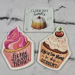 Cupcake Fridge Magnets Funny Lot Of 3 Like Big Bundts Life Is Short Home Sweet. Fixed Price $12.00.