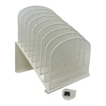 Safco Onyx 8 Tiered Vertical File Organizer White Metal Mesh Desktop Sorter. Fixed Price $27.00.
