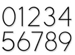 Hillman Modern 5" Floating Standoff Or Flush Mount House Address Numbers Black. Fixed Price $6.49.