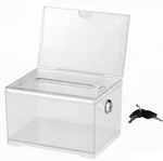 Adir Acrylic Donation Box With Lock, Ballot Sign Holder, Suggestion. Fixed Price $9.99.