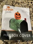 Pumpkin Hollow Halloween Jack O'lantern Spiderwebs Mailbox Cover 18" 25" Nip. Fixed Price $14.99.