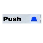 Hillman 839824 Push Self Adhesive Black Blue And Nickel Mylar 2X8 In 1-SIGN. Fixed Price $5.95.