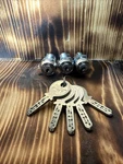Lori Kaba Gemini T, 3 High Security Dimple Cam Locks W/5 Keys. Fixed Price $225.00.