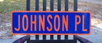 Custom You Choose Gators Broncos Bears Orange & Blue Real Reflective Street Sign. Fixed Price $35.00.